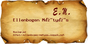 Ellenbogen Mátyás névjegykártya
