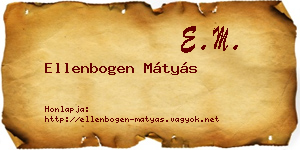 Ellenbogen Mátyás névjegykártya